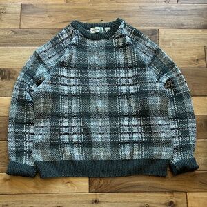 Vtg Fieldmaster plaid sweater made in USA